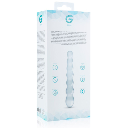 Скляний дилдо у вигляді намистин Gildo Glass Dildo No. 19 №6