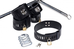 Конструкція для фіксації з фалоімітатором Imprisoned Metal Stockade with Dildo - - фото №5