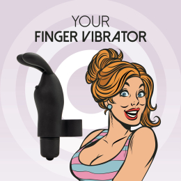 Вібратор на палець FeelzToys Magic Finger Vibrator Black - - фото №2