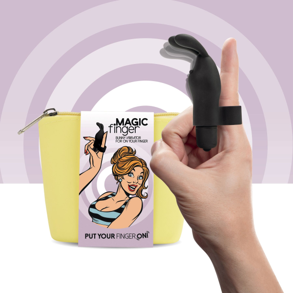 Вібратор на палець FeelzToys Magic Finger Vibrator Black - фото