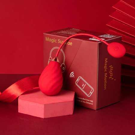 Смарт-віброяйце Magic Motion Sundae Red №5