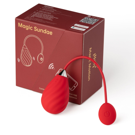Смарт-віброяйце Magic Motion Sundae Red №3