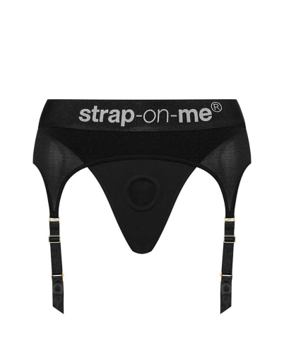 Труси для страпону з підв'обов'язками для панчіх Strap-On-Me REBEL HARNESS - M №3