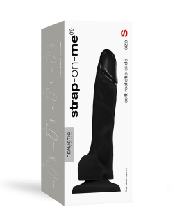 Реалістичний фалоімітатор Strap-On-Me SOFT REALISTIC DILDO Black - Size S - - фото №3