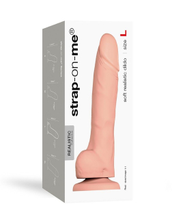 Реалістичний фалоімітатор Strap-On-Me SOFT REALISTIC DILDO Vanilla - Size L - - фото №3