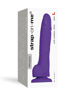 Реалістичний фалоімітатор Strap-On-Me SOFT REALISTIC DILDO Violet - Size L - - фото №3