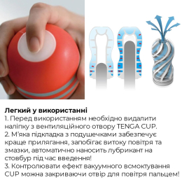 Мастурбатор Tenga Air Cushion Cup (24 повітряні камери всередині) - - фото №5
