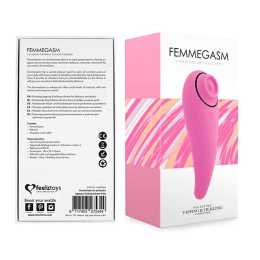 Пульсатор для клітора плюс вібратор FeelzToys - FemmeGasm Tapping & Tickling Vibrator Pink - №2