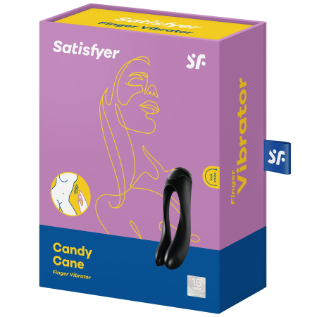 Вібратор на палець Satisfyer Candy Cane Black - фото №6