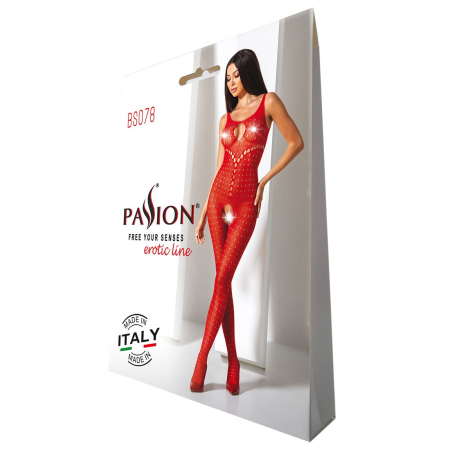 Бодістокінг з доступом до інтимних місць Passion BS078 red - фото №4