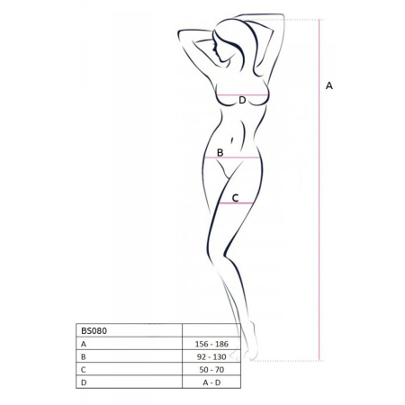 Відкритий бодістокінг Passion BS080 white - фото №4