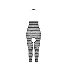 Сітчастий бодістокінг з відкритим животом Passion BS081 black - - фото №6