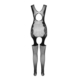 Ажурний бодістокінг з панчохами Passion BS082 black - - фото №6