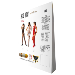 Ажурний бодістокінг з панчохами Passion BS082 red - - фото №6