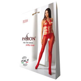 Еротичний бодістокінг Passion BS084 red - - фото №5