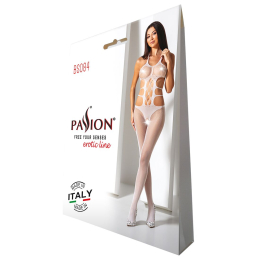 Еротичний бодістокінг Passion BS084 white - - фото №5