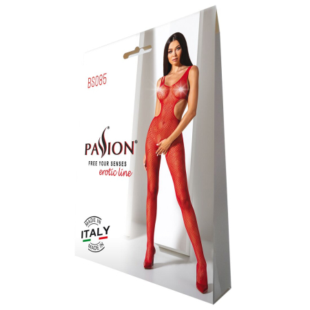 Еротичний бодістокінг з малюнком Passion BS085 red - фото №5