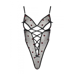 Еротичний боді з малюнком Passion LOVELIA BODY L/XL, black - - фото №5