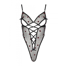 Еротичний боді з малюнком Passion LOVELIA BODY S/M, black - №5