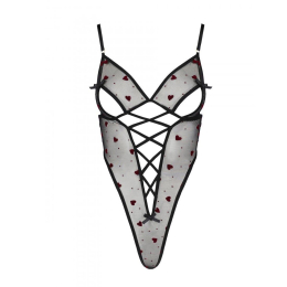 Еротичний боді з малюнком Passion LOVELIA BODY XXL/XXXL, black - №5