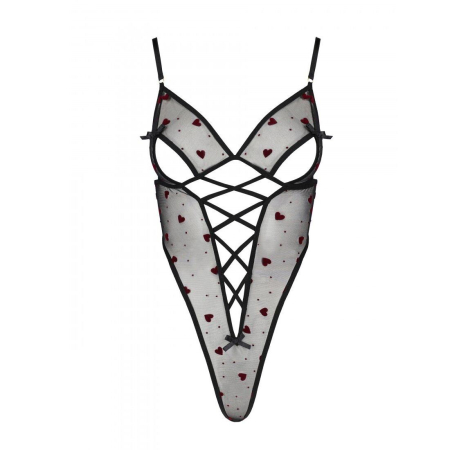 Еротичний боді з малюнком Passion LOVELIA BODY XXL/XXXL, black №5