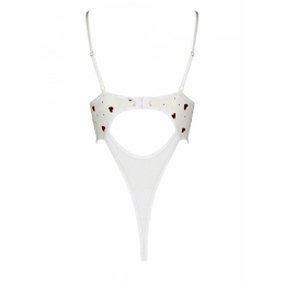 Еротичний боді з малюнком Passion LOVELIA BODY S/M, white - №6