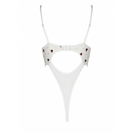 Еротичний боді з малюнком Passion LOVELIA BODY S/M, white №6