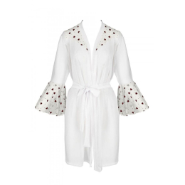 Повітряний пеньюар Passion LOVELIA PEIGNOIR S/M, white - - фото №5