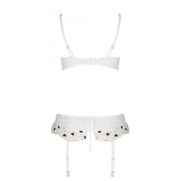 Сексуальний комплект з поясом для панчіх Passion LOVELIA SET L/XL, white - - фото №6