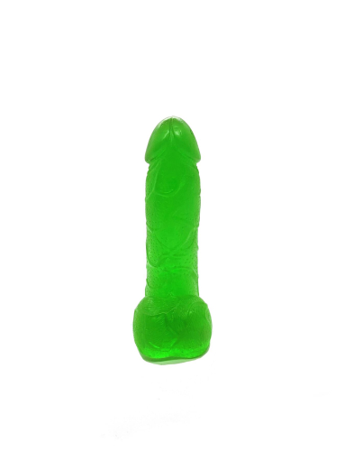 Крафтове мило-член із присоскою Чистий Кайф Green size S натуральне - фото №2