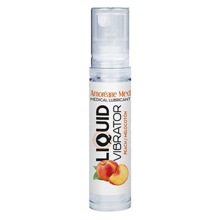 Лубрикант з ефектом вібрації Amoreane Med Liquid Vibrator Peach (10 мл) - фото