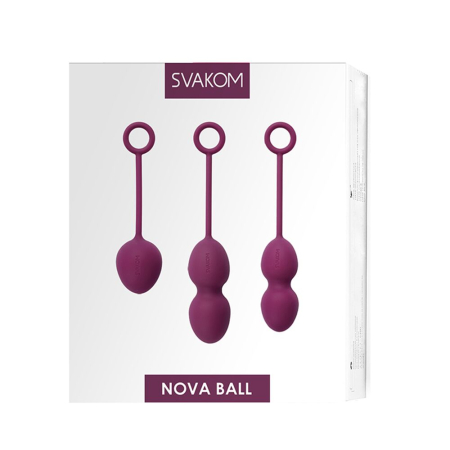 Набір вагінальних кульок зі зміщеним центром ваги Svakom Nova Violet - фото №6