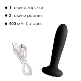 Анальна пробка з вібрацією та підігрівом, пульт ДК Svakom Primo Black - - фото №5