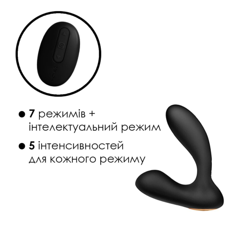 Масажер простати та вібратор точки G з пультом ДК Svakom Vick Black - фото №3