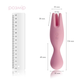 Подвійний вібратор для чутливих зон Svakom Nymph Pale Pink - - фото №2