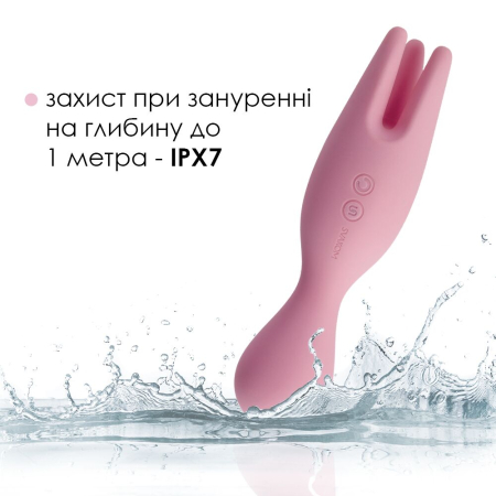 Подвійний вібратор для чутливих зон Svakom Nymph Pale Pink №5