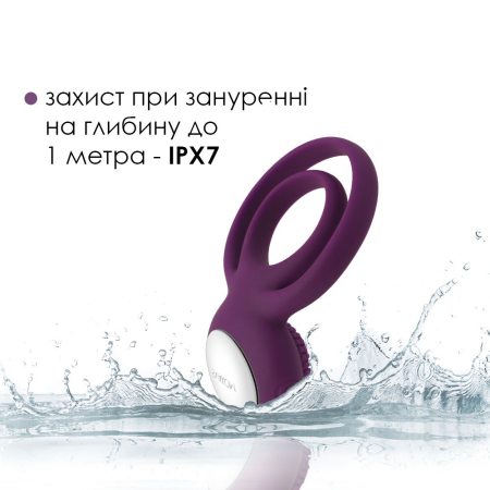 Подвійне ерекційне кільце з вібрацією Svakom Tammy Violet - фото №5