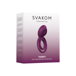 Подвійне ерекційне кільце з вібрацією Svakom Tammy Violet - №8