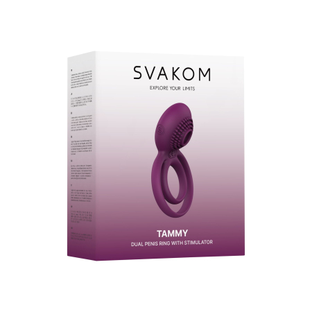 Подвійне ерекційне кільце з вібрацією Svakom Tammy Violet - фото №8