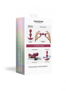 Анальний стимулятор, гнучкий з вібрацією Love To Love TWINNY BUD Plum - - фото №6