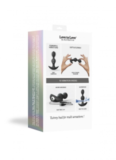 Анальний стимулятор, гнучкий з вібрацією Love To Love TWINNY BUD Black - - фото №6