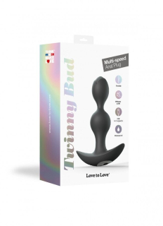 Анальний стимулятор, гнучкий з вібрацією Love To Love TWINNY BUD Black - - фото №5