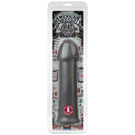 Фалоімітатор для фістингу American Bombshell — B-10 Torpedo — Gun Metal - фото №2