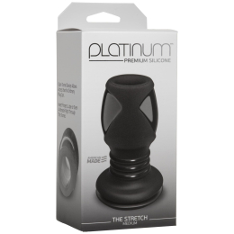 Анальний тунель Doc Johnson Platinum Premium Silicone — The Stretch — Medium — Black - - фото №2