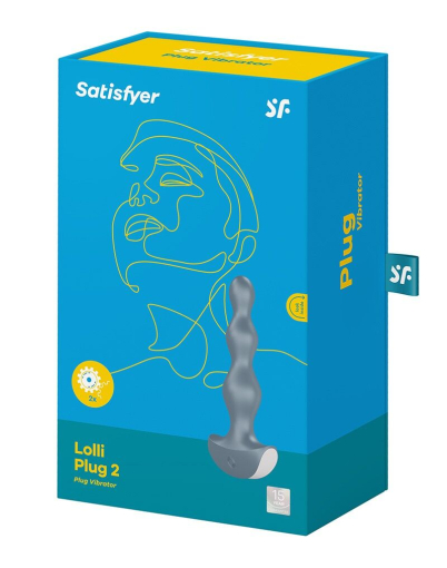 Анальний стимулятор-намистини з двома моторами Satisfyer Lolli-Plug 2 ice blue №6