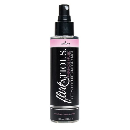 Спрей-міст для тіла з феромонами Sensuva Flirtatious Vanilla, Sugar, & Sweet Pea (125 мл) - фото