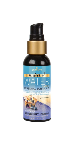 Змазка на водній основі Sensuva Natural Water-Based Blueberry Muffin 57мл без гліцерину та парабенів - фото