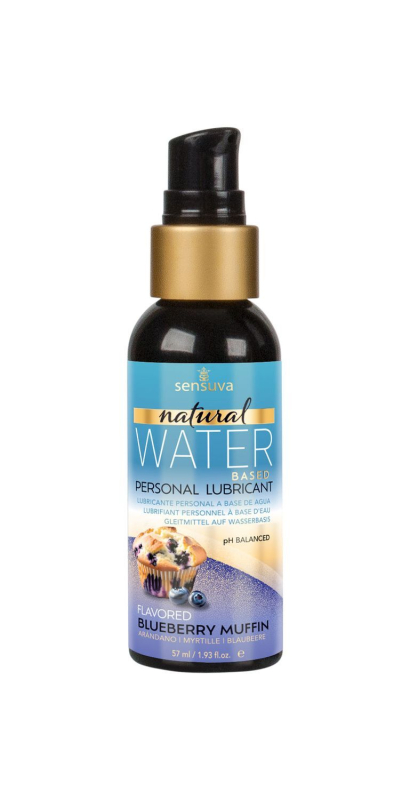 Змазка на водній основі Sensuva Natural Water-Based Blueberry Muffin 57мл без гліцерину та парабенів - фото