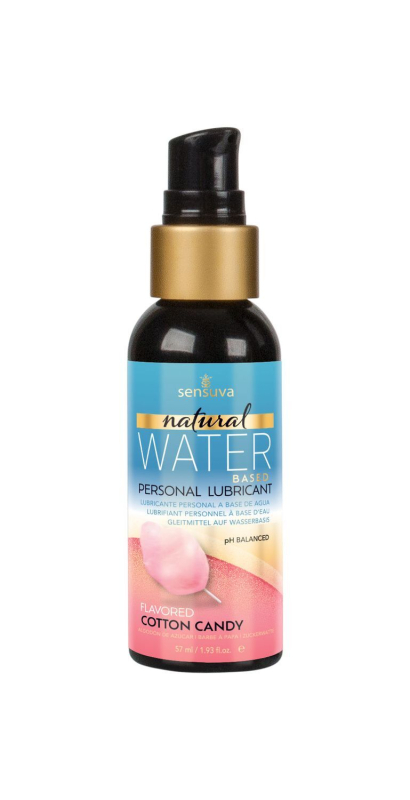 Змазка на водній основі Sensuva Natural Water-Based Cotton Candy (57 мл) без гліцерину та парабенів - фото