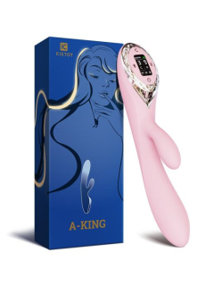 Вібратор-кролик з голівкою KISTOY A-King, що надувається, LED-екран - №5